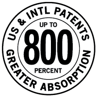 BioMor Curcumin is United States Patented for up to 800 percent Greater Absorption, Faster-Acting & Longer Lasting Curcumin